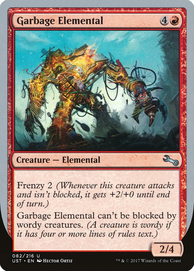 Garbage Elemental (2/4 Creature) [Unstable] | Good Games Cannington