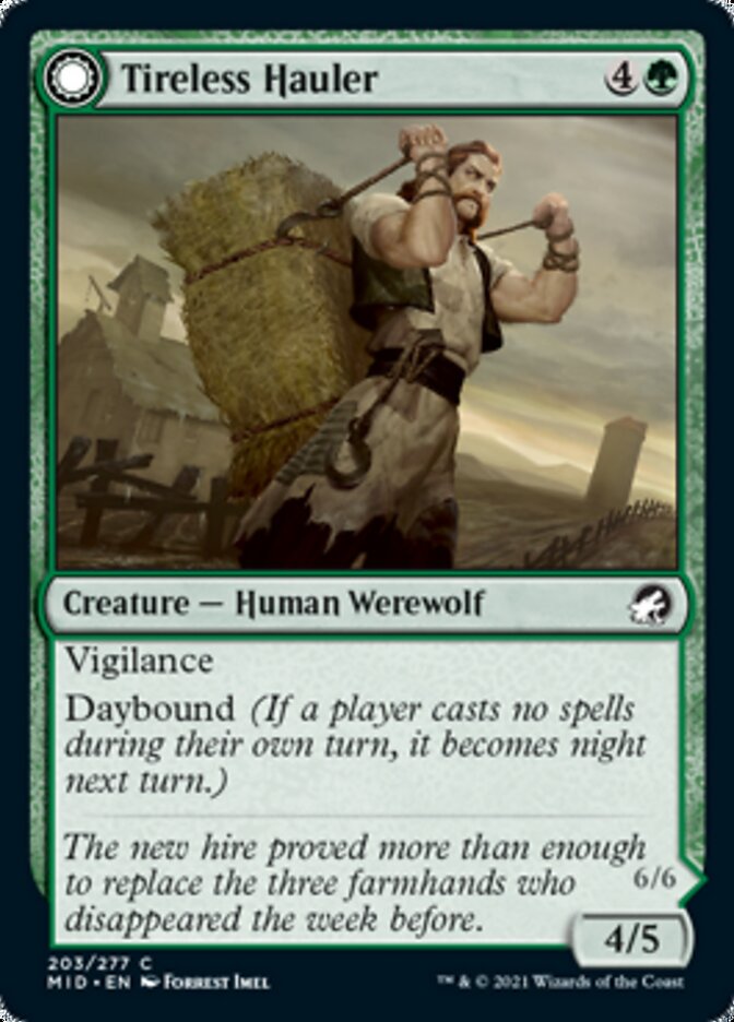 Tireless Hauler // Dire-Strain Brawler [Innistrad: Midnight Hunt] | Good Games Cannington
