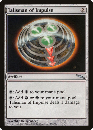 Talisman of Impulse [Mirrodin] | Good Games Cannington