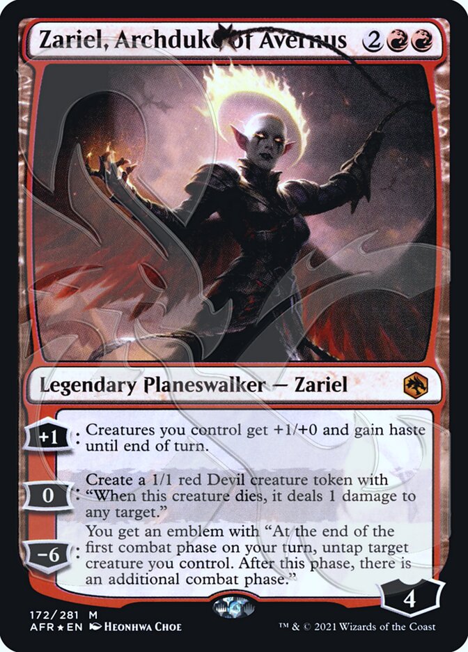 Zariel, Archduke of Avernus (Ampersand Promo) [Dungeons & Dragons: Adventures in the Forgotten Realms Promos] | Good Games Cannington
