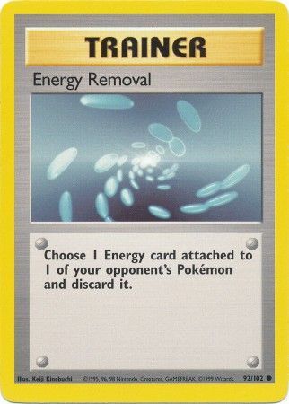 Energy Removal (92/102) [Base Set Unlimited] | Good Games Cannington