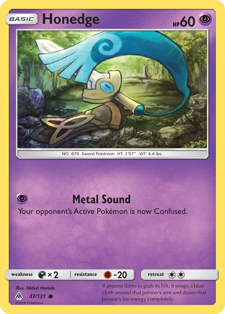 Honedge (47/131) [Sun & Moon: Forbidden Light] | Good Games Cannington