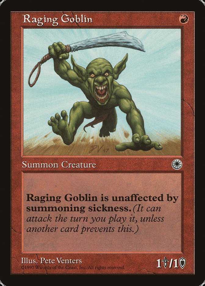 Raging Goblin (No Flavor Text) [Portal] | Good Games Cannington