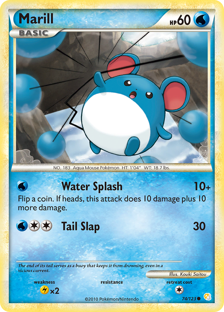Marill (74/123) [HeartGold & SoulSilver: Base Set] | Good Games Cannington