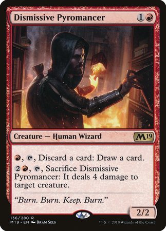 Dismissive Pyromancer [Core Set 2019] | Good Games Cannington