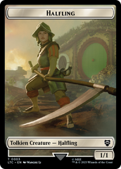 Halfling // Treasure Token [The Lord of the Rings: Tales of Middle-Earth Commander Tokens] | Good Games Cannington