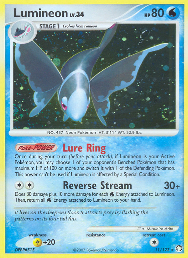 Lumineon (11/123) [Diamond & Pearl: Mysterious Treasures] | Good Games Cannington