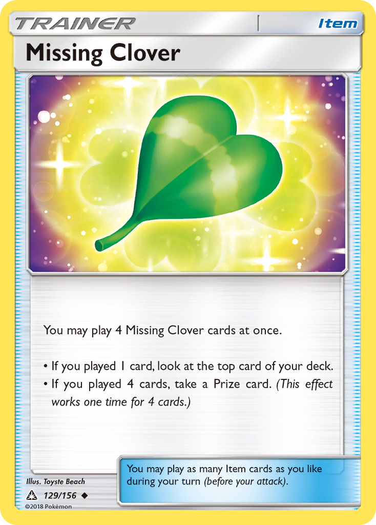 Missing Clover (129/156) [Sun & Moon: Ultra Prism] | Good Games Cannington