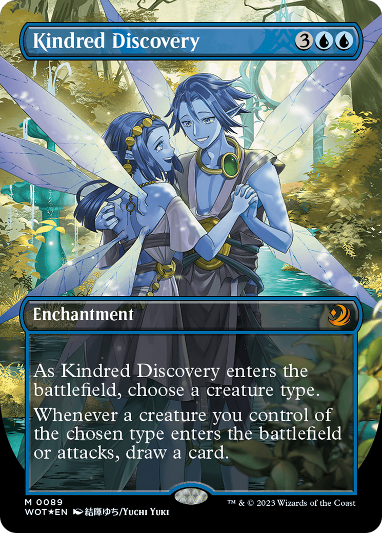 Kindred Discovery (Anime Borderless) (Confetti Foil) [Wilds of Eldraine: Enchanting Tales] | Good Games Cannington