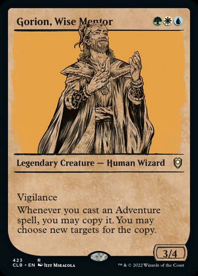 Gorion, Wise Mentor (Showcase) [Commander Legends: Battle for Baldur's Gate] | Good Games Cannington