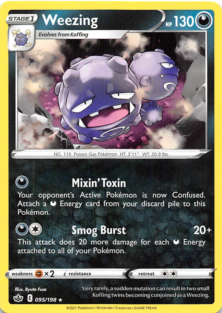 Weezing (095/198) [Sword & Shield: Chilling Reign] | Good Games Cannington