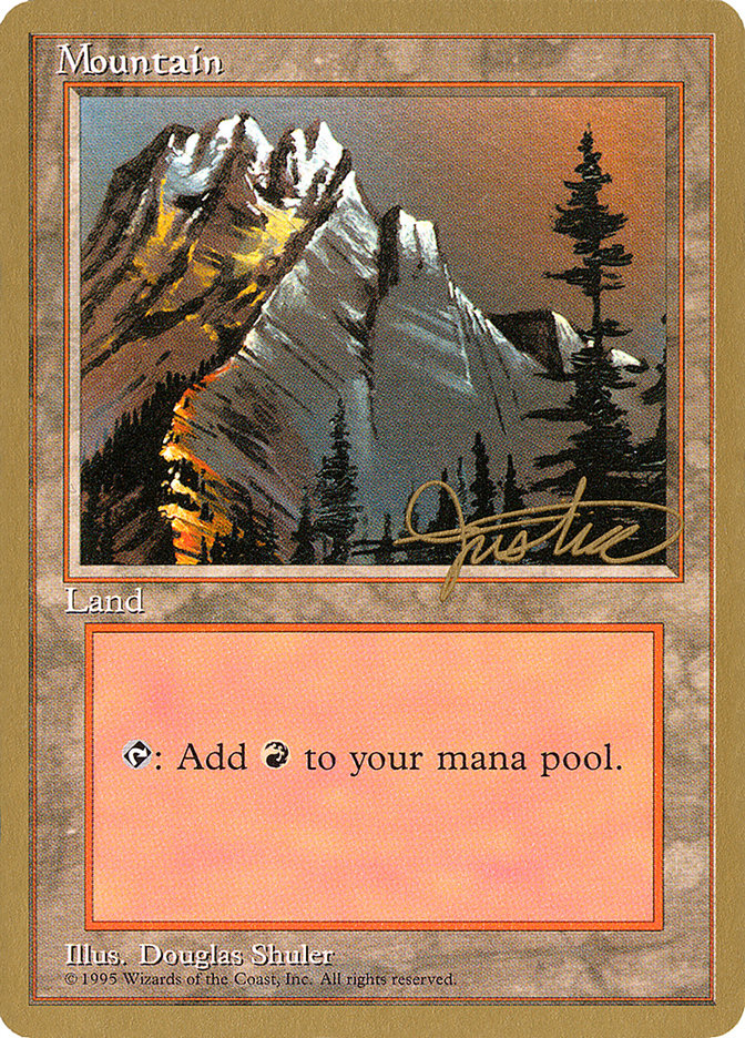 Mountain (mj373) (Mark Justice) [Pro Tour Collector Set] | Good Games Cannington
