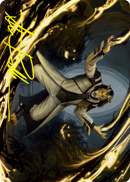 Leonin Lightscribe Art Card (Gold-Stamped Signature) [Strixhaven: School of Mages Art Series] | Good Games Cannington