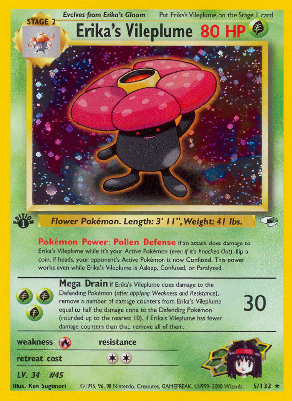 Erika's Vileplume (5/132) [Gym Heroes 1st Edition] | Good Games Cannington