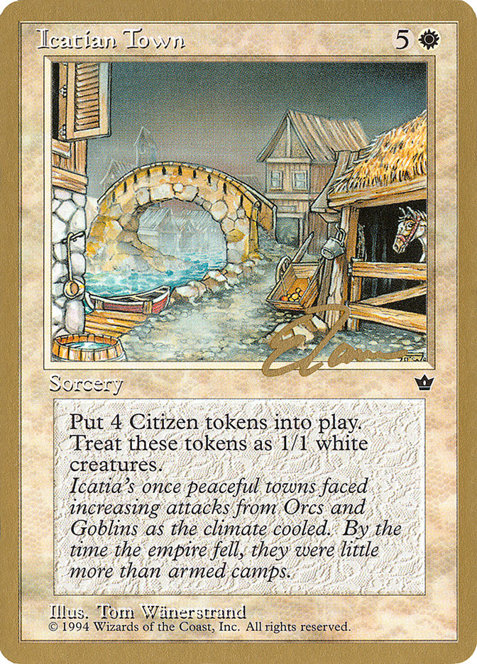 Icatian Town (Eric Tam) [Pro Tour Collector Set] | Good Games Cannington