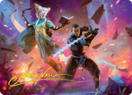 Explosive Entry Art Card (Gold-Stamped Signature) [Kamigawa: Neon Dynasty Art Series] | Good Games Cannington