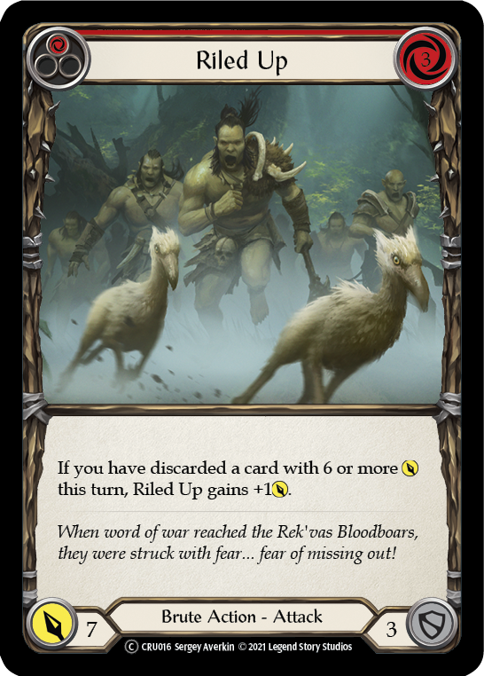 Riled Up (Red) [U-CRU016-RF] Unlimited Rainbow Foil | Good Games Cannington