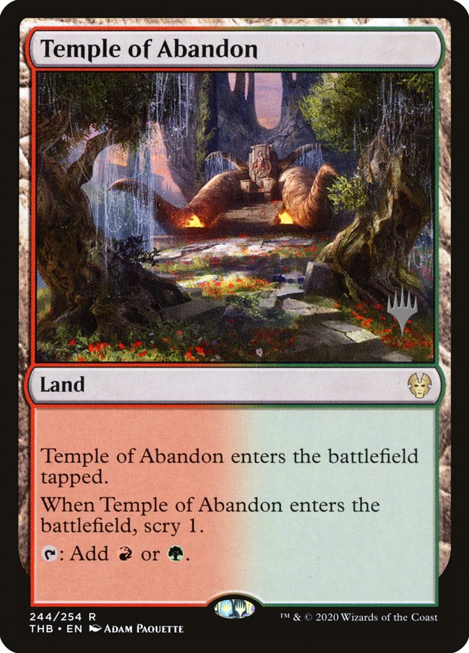 Temple of Abandon (Promo Pack) [Theros Beyond Death Promos] | Good Games Cannington