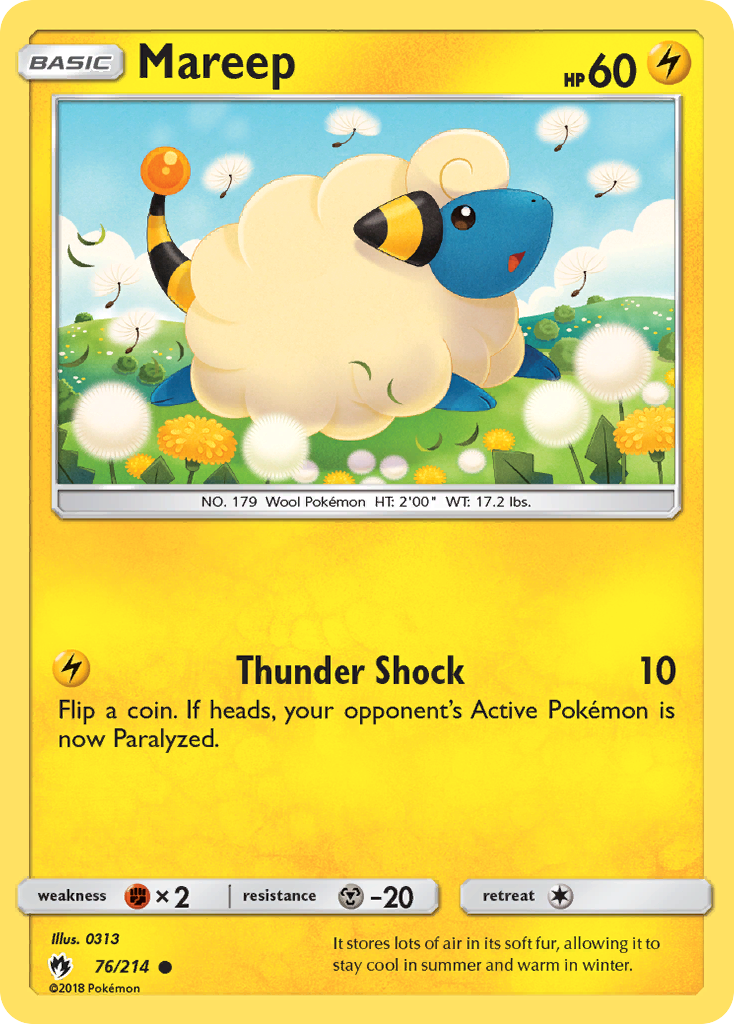 Mareep (76/214) [Sun & Moon: Lost Thunder] | Good Games Cannington