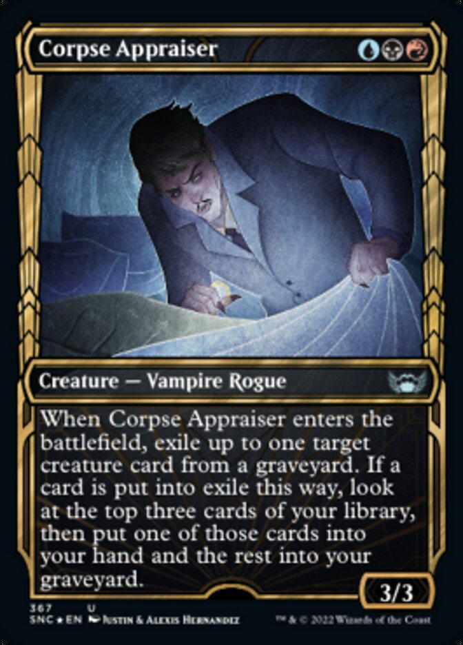 Corpse Appraiser (Showcase Golden Age Gilded Foil) [Streets of New Capenna] | Good Games Cannington
