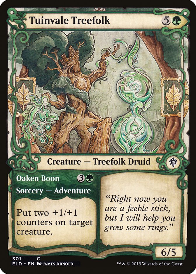 Tuinvale Treefolk // Oaken Boon (Showcase) [Throne of Eldraine] | Good Games Cannington
