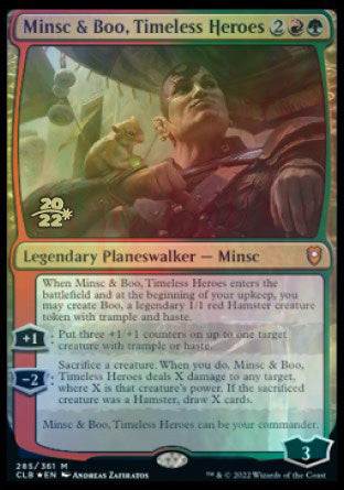 Minsc & Boo, Timeless Heroes [Commander Legends: Battle for Baldur's Gate Prerelease Promos] | Good Games Cannington
