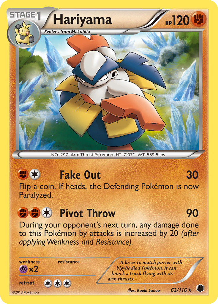 Hariyama (63/116) [Black & White: Plasma Freeze] | Good Games Cannington