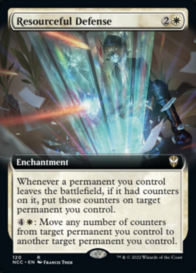 Resourceful Defense (Extended Art) [Streets of New Capenna Commander] | Good Games Cannington