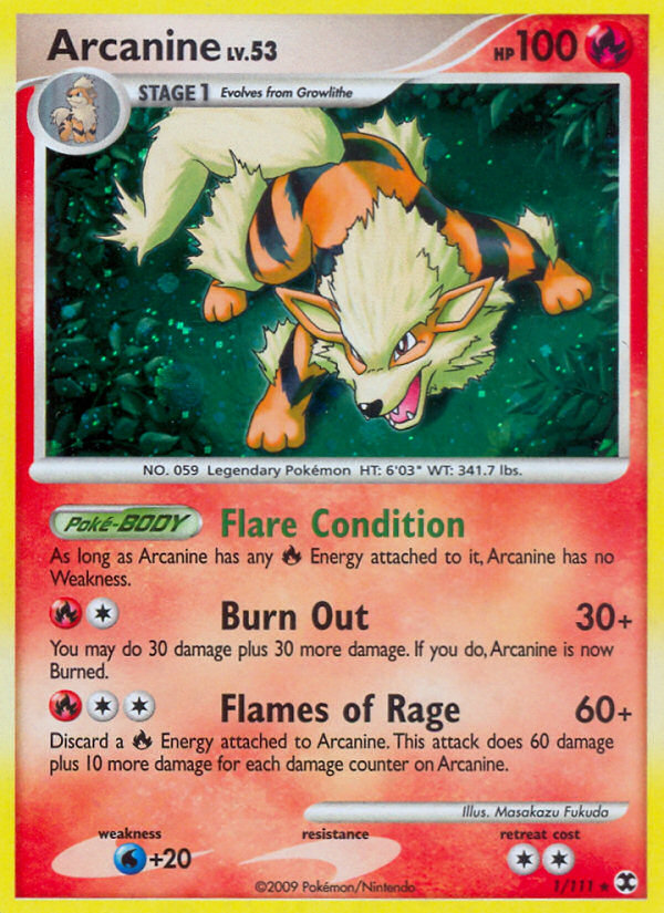 Arcanine (1/111) [Platinum: Rising Rivals] | Good Games Cannington
