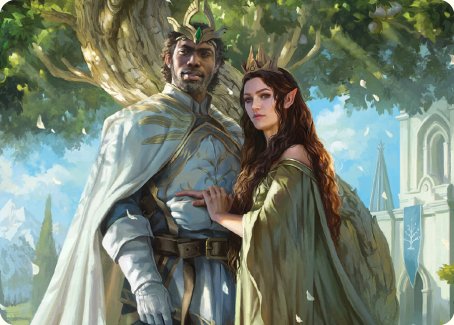 Aragorn and Arwen, Wed Art Card [The Lord of the Rings: Tales of Middle-earth Art Series] | Good Games Cannington