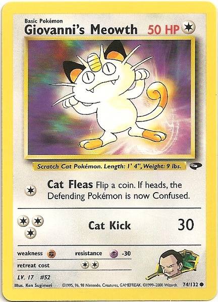 Giovanni's Meowth (74/132) [Gym Challenge Unlimited] | Good Games Cannington