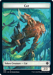 Saproling // Cat Double-Sided Token [Starter Commander Decks] | Good Games Cannington