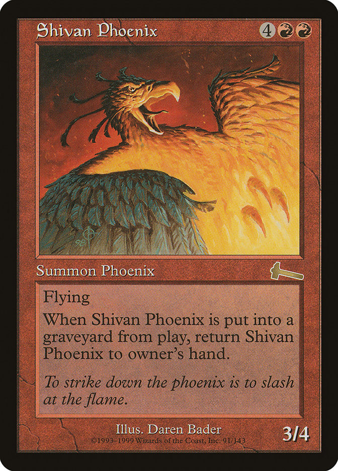 Shivan Phoenix [Urza's Legacy] | Good Games Cannington