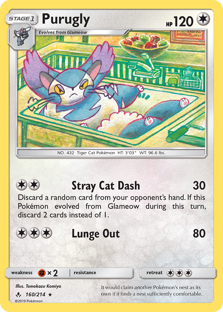 Purugly (160/214) [Sun & Moon: Unbroken Bonds] | Good Games Cannington