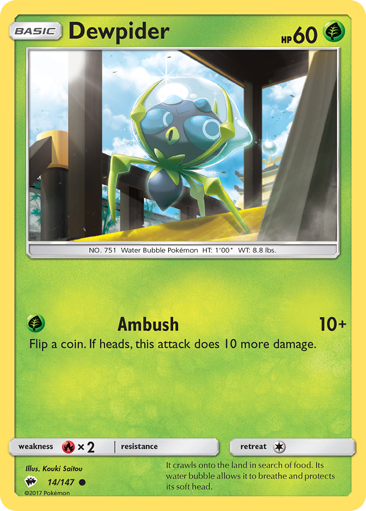 Dewpider (14/147) [Sun & Moon: Burning Shadows] | Good Games Cannington