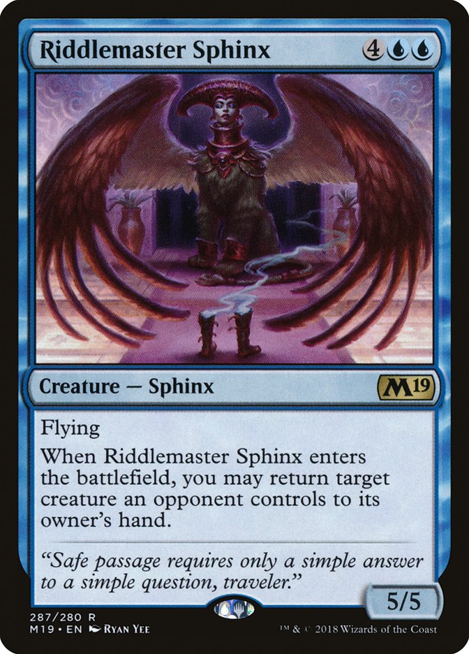 Riddlemaster Sphinx [Core Set 2019] | Good Games Cannington