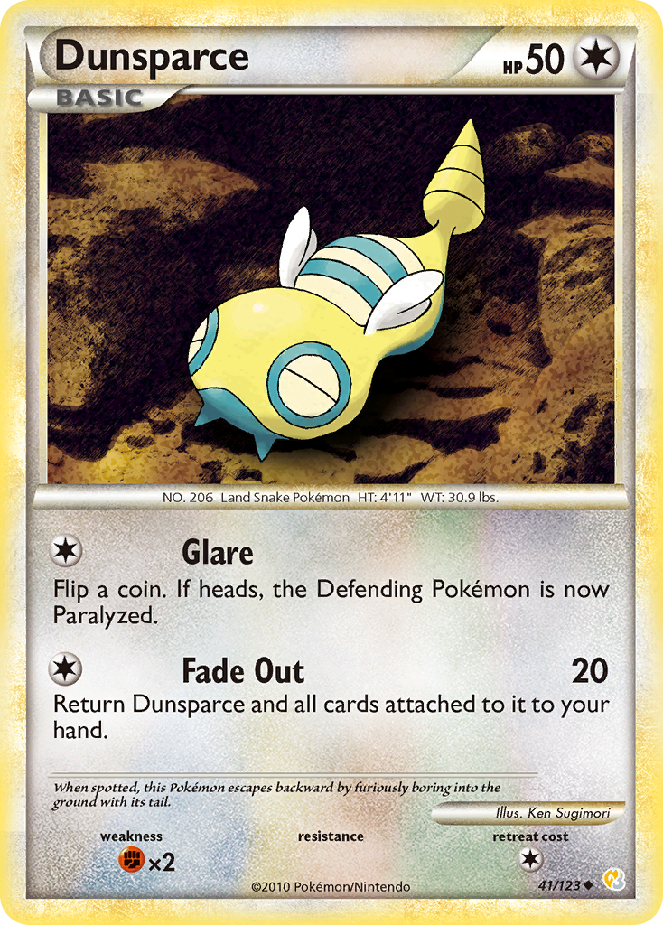 Dunsparce (41/123) [HeartGold & SoulSilver: Base Set] | Good Games Cannington