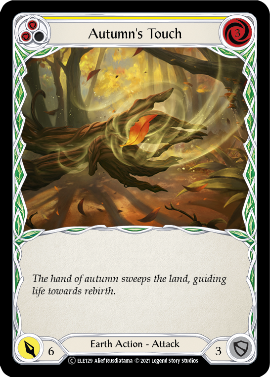 Autumn's Touch (Yellow) [U-ELE129] Unlimited Rainbow Foil | Good Games Cannington