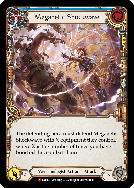 Meganetic Shockwave [CRU103] 1st Edition Rainbow Foil | Good Games Cannington