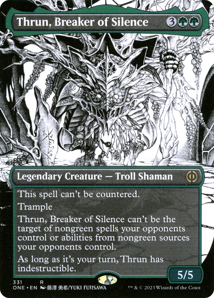 Thrun, Breaker of Silence (Borderless Manga) [Phyrexia: All Will Be One] | Good Games Cannington