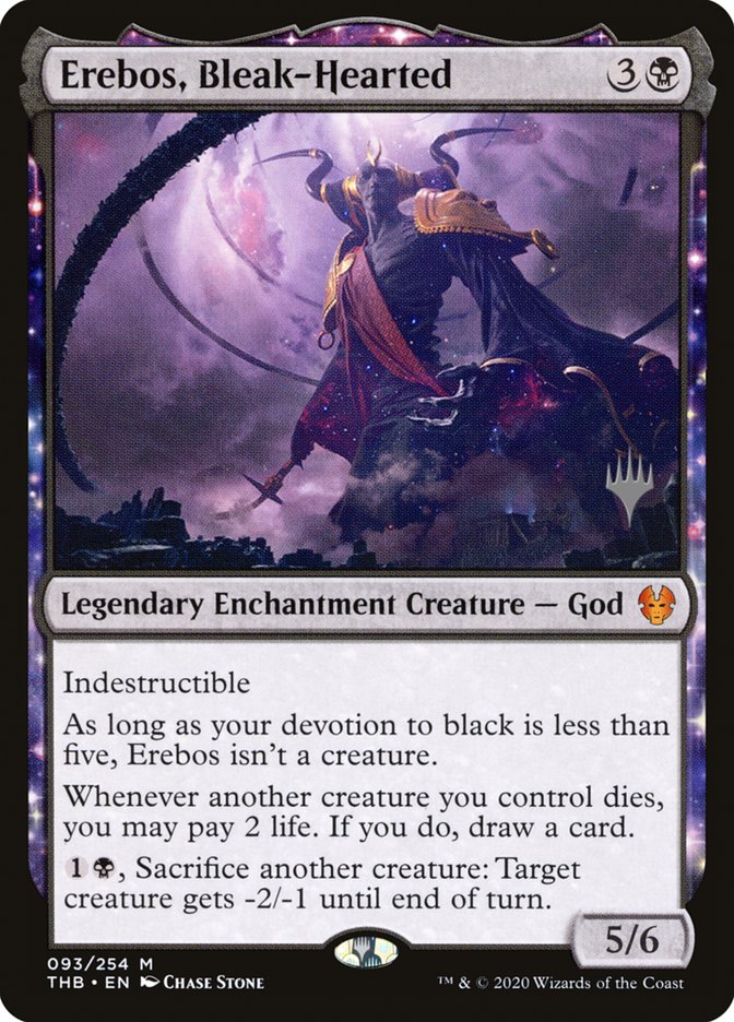 Erebos, Bleak-Hearted (Promo Pack) [Theros Beyond Death Promos] | Good Games Cannington