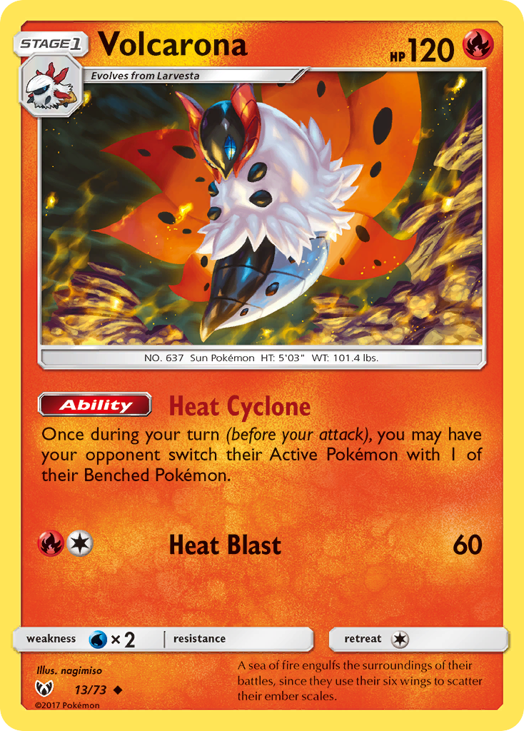 Volcarona (13/73) [Sun & Moon: Shining Legends] | Good Games Cannington