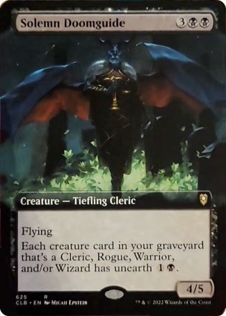Solemn Doomguide (Extended Art) [Commander Legends: Battle for Baldur's Gate] | Good Games Cannington