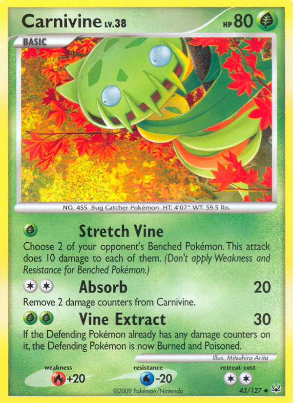Carnivine (43/127) [Platinum: Base Set] | Good Games Cannington