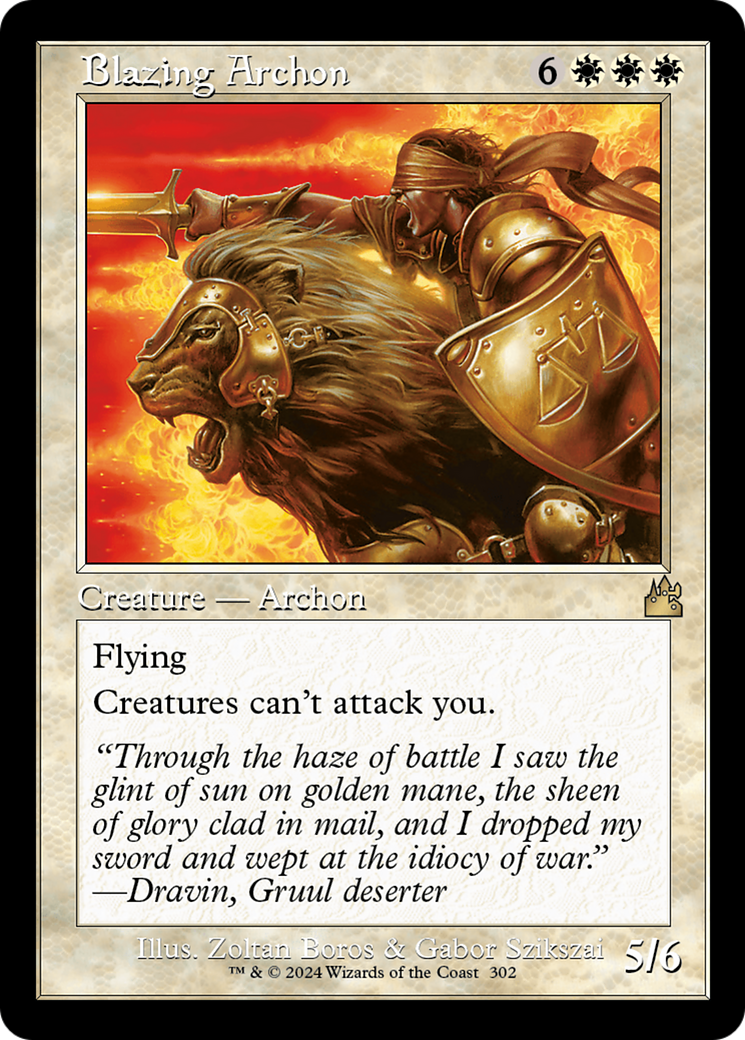 Blazing Archon (Retro Frame) [Ravnica Remastered] | Good Games Cannington