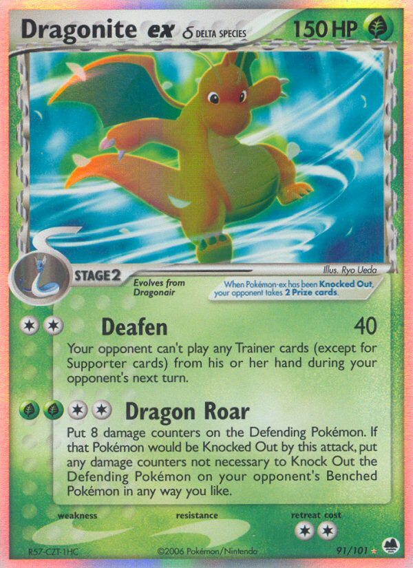 Dragonite ex (91/101) (Delta Species) [EX: Dragon Frontiers] | Good Games Cannington