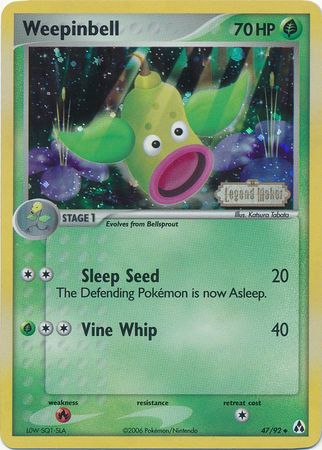 Weepinbell (47/92) (Stamped) [EX: Legend Maker] | Good Games Cannington