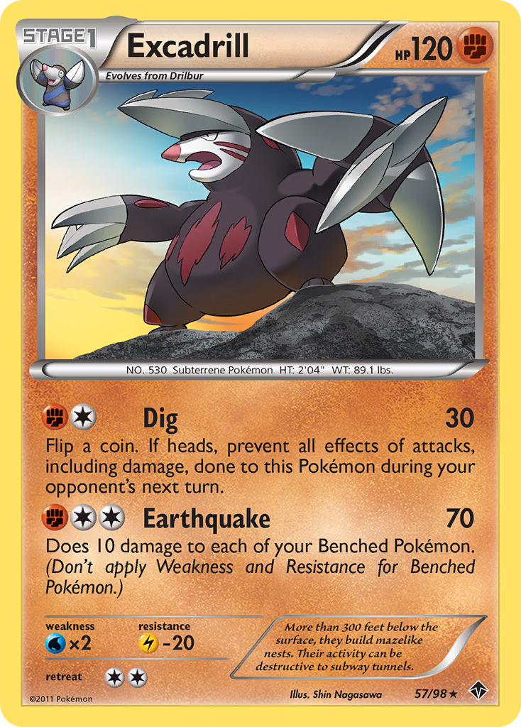Excadrill (57/98) [Black & White: Emerging Powers] | Good Games Cannington