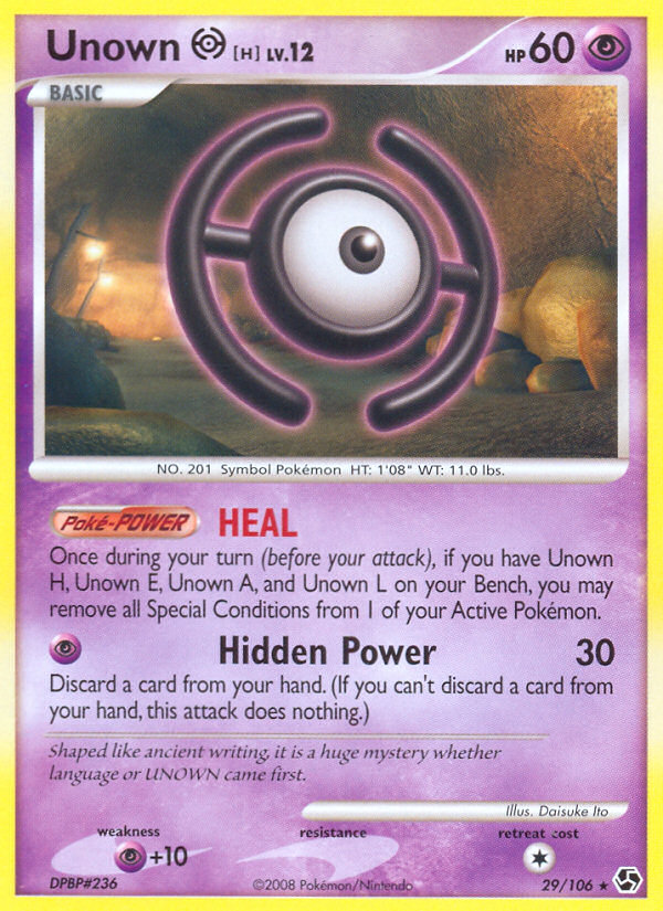 Unown H (29/106) [Diamond & Pearl: Great Encounters] | Good Games Cannington