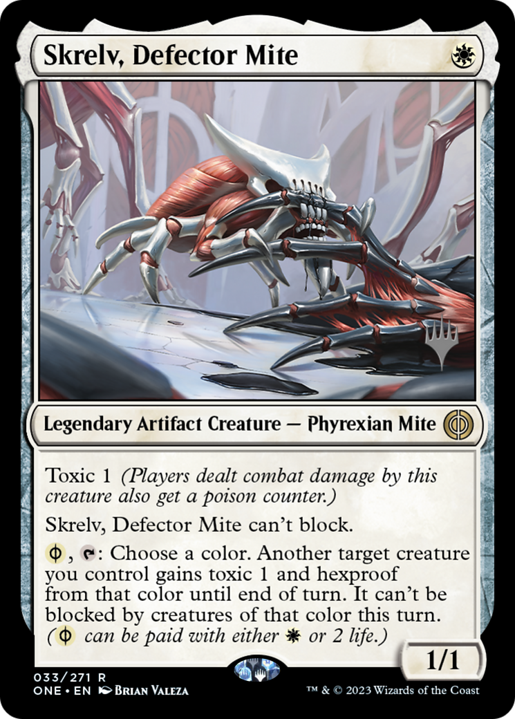 Skrelv, Defector Mite (Promo Pack) [Phyrexia: All Will Be One Promos] | Good Games Cannington